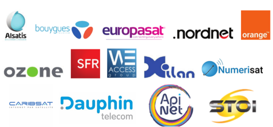 Logos des opérateurs Internet labellisés